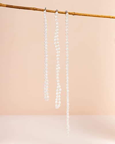 PAVOI 925 Sterling Silver Round Simulated Shell Pearl Necklace Strand | Pearl Choker Necklace | Jewelry for Women - size: 22 Inches, style: 6mm