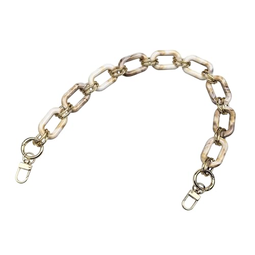 Acrylic Resin Chain for Purse,Handbag Decoration Chain Strap,Bag Accessories Chain Charms - color: Oval/Gold Apricot
