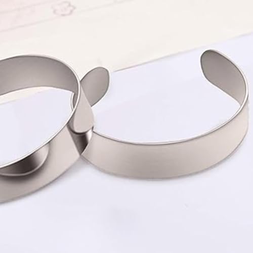 10 Pcs 304 Stainless Steel Blank Core Bracelets 0.39inch Width, Cuff Bangle Bracelet Blank Plain Bangles Grooved Cuff Bangles Armband Bangles for Women Men Decoration Jewelry Making