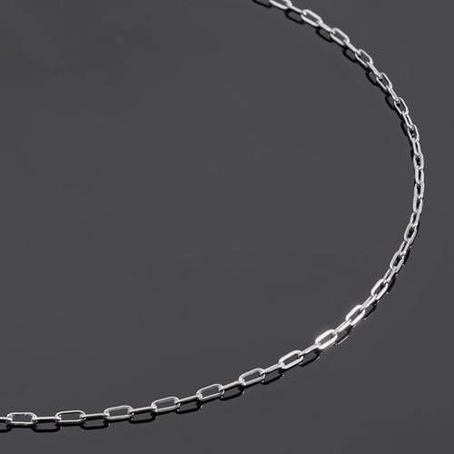 UMAOKANG 32.8 Feet Stainless Steel Paperclip Chain Bulk for Jewelry Making Small Craft Chain DIY Jewelry Supplies - color: Paperclip Silver