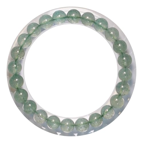 BANANE LAB Healing Crystal Beaded Bracelet, 4/6/8mm Beads for 6.5" Wrist | DIY Kit Included. Multiple Gemstone Options. Beaded Protection Bracelet Women Men Daily Wear. Handmade Crystal Jewelry Gift. - color: Green Strawberry Quartz, size: 8MM Beads (Fits