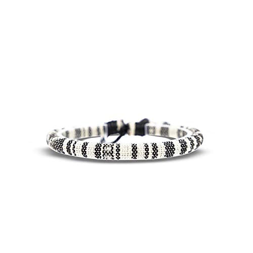 Made by Nami Surfer Anklet for Men and Women Waterproof and Adjustable Surfer Ankle Bracelet String Ankle Bracelet Beach Accessory for Ethnic Hippie Style - color: White Round