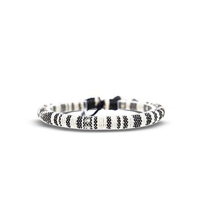 Made by Nami Surfer Anklet for Men and Women Waterproof and Adjustable Surfer Ankle Bracelet String Ankle Bracelet Beach Accessory for Ethnic Hippie Style - color: White Round
