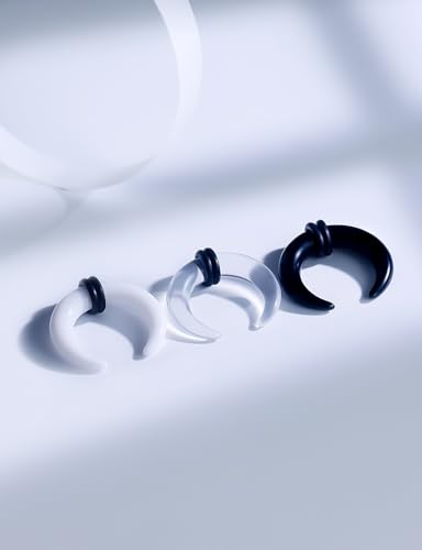 14-00G Ears Gauges Tunnels Plugs for Women Acrylic Buffalo Pincher Ear Gauge Septum Stretching Kit Nose Piercing Kit Earring Expander Stretcher Earrings Piercing Jewelry for Women Men - style: 2G Tapers