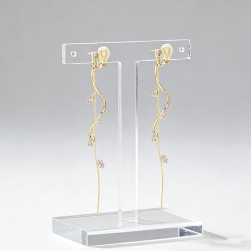 ASOQOLA Clip on Earrings Non Pierced for Women Long Dangle Drop Clip Earrings - Cubic Zirconia Leaf Earrings for Women Wedding Party Prom Jewelry Gifts - color: gold