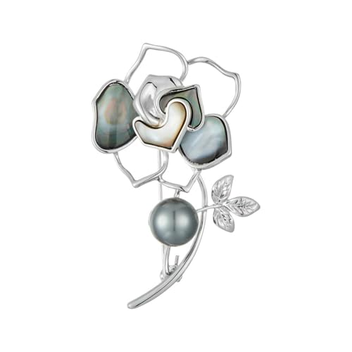 SYWDUDUCLT Fashion Elegant Brooches for Women Brooch, Suitable For Party And Daily Wear On Many Occasions - style: Rose-Grey