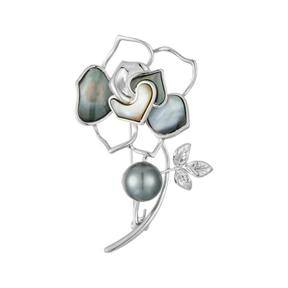 SYWDUDUCLT Fashion Elegant Brooches for Women Brooch, Suitable For Party And Daily Wear On Many Occasions - style: Rose-Grey