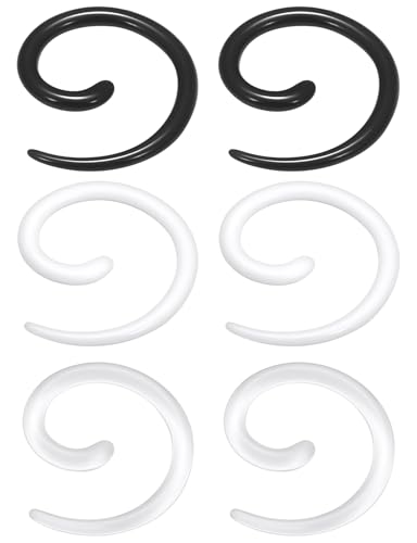 14-00G Ears Gauges Tunnels Plugs for Women Acrylic Spiral Snail Ear Gauge Septum Stretching Kit Earring Expander Stretcher Earrings Piercing Jewelry for Women Men - style: 10G Tapers
