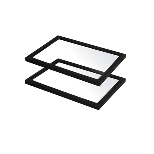 Coward 2Pcs Black Velvet Glass Lid for the Trays Can Use if Needed - color: Black Velvet, size: Tray Lid+Tray Lid