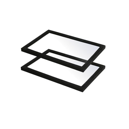 Coward 2Pcs Black Velvet Glass Lid for the Trays Can Use if Needed - color: Black Velvet, size: Tray Lid+Tray Lid