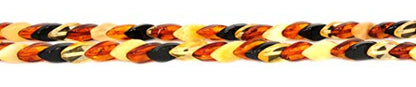 AMBERAGE Natural Baltic Amber Necklace – Multi-Colored, Handmade, Certified Baltic Amber - style: 45 cm (17.7”)