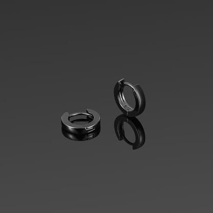 micuco 3 Pairs Small Gold Hoop Huggie Earrings Set for Women Men Tendy | 14K Gold Plated Small Huggie Hoop Earrings for Men, Tiny Cartilage Hypoallergenic Earring Set - style: T# SCZ Black 8-8-8mm
