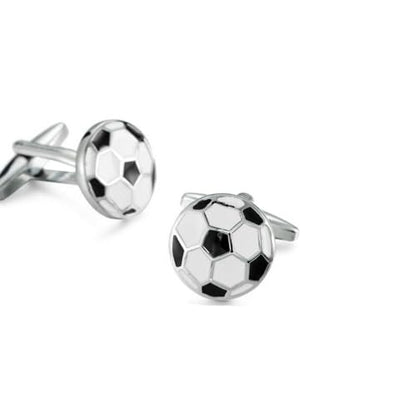 Men’s Soccer Ball Cufflinks – 1 Pair Stainless Steel French Shirt Cuff Nails, Polished Brass Business Suit Accessory – Ideal for Weddings, Birthdays, and Father’s Day - color: Soccer Ball