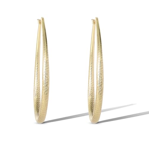 Jessica Simpson Womens Hoop Earrings - Silver-Tone or Gold-Tone Hoop | Earrings for Women - color: Gold Oval Hoops