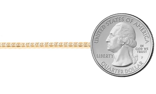 Savlano 925 Sterling Silver Chain Anklet Rope, Figaro, Mariner, Curb - 18K Gold Plated Chain Anklet Available in 9, 10 and 11 - Inches for Women Comes with a Gift Box - Made in Italy - style: Mariner 2mm