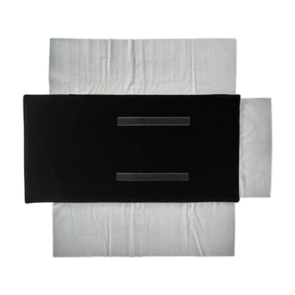 Velvet Travel Jewelry Case Roll Bag Organizer for Necklace Bracelet Earrings Ring (Black) (Black and Grey) - color: Black and Grey