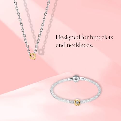 S925 A-Z Bead Charms,Initial Letter Alphabet, 14K Gold Plated, for Bracelet Necklace, Gift for Mothers Nurses Day Graduation Birthday Anniversary, for Girlfriend Family Friend, for Pandora - style: Q