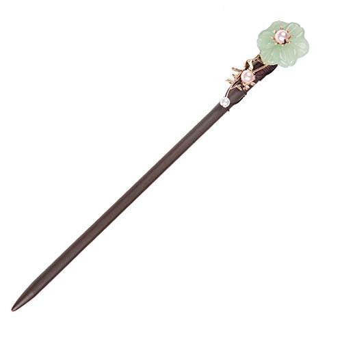 Wooden Hair Pins 7.08" Chinese Hair Sticks For Long Hair Buns (D) - color: D