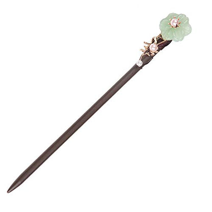 Wooden Hair Pins 7.08" Chinese Hair Sticks For Long Hair Buns (D) - color: D