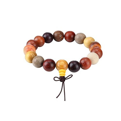 Eigso 6-8mm Wood Beads Bracelet Prayer Beads for Meditation Buddha Tibetan Bracelet for Men and Women - color: B3:10MM 8 Treasure Wood