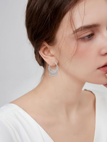 Dorunmo s925 Sterling Silver Western Dangle Drop Earrings Birthday Jewelry Gifts for Women - style: Boho A
