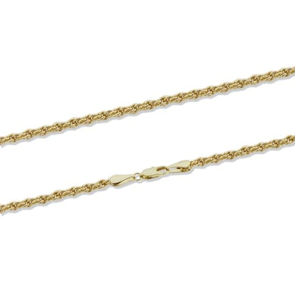 14k Solid Yellow Gold Rope Chain Necklace for Women and Men 1.5/2/2.5/3mm Width with Lobster Clasp Hypoallergenic Dainty Layering Chain Gift Ready 16-30 Inch - size: 18 inch, style: 3mm wide