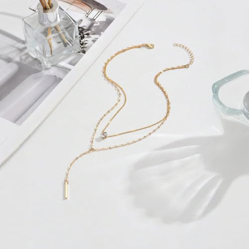 Otxas Lariat Necklace for Women Long Y Shaped Necklaces for Women Drop Necklace Y Shaped Jewelry - color: Style 2