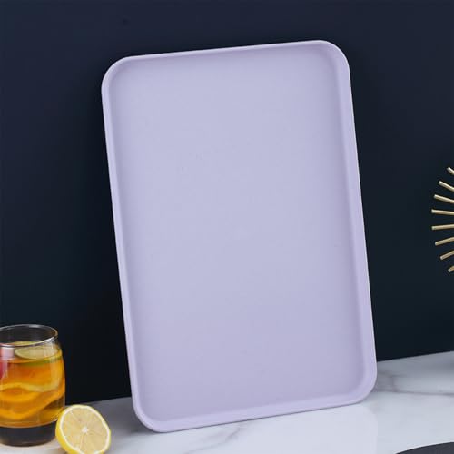 Plastic Art Trays,10 Pack Large Plastic Trays Stackable Activity Tray Crafts Organizer Tray Serving Tray,Painting, Beads,Storage & Serving Tray (12.2 x 8.9 Inches) (Purple) - color: Purple