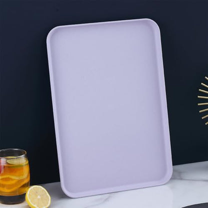Plastic Art Trays,10 Pack Large Plastic Trays Stackable Activity Tray Crafts Organizer Tray Serving Tray,Painting, Beads,Storage & Serving Tray (12.2 x 8.9 Inches) (Purple) - color: Purple