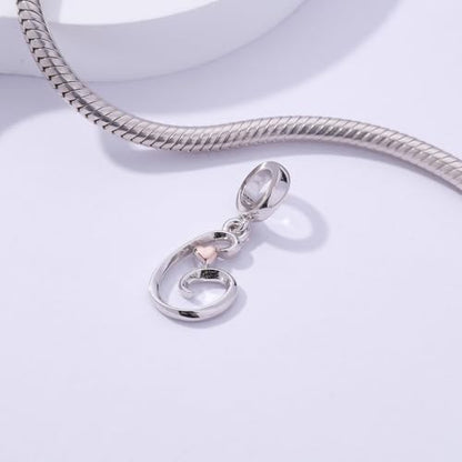 Letter Charms for Pandora Bracelets 925 Sterling Silver Alphabet Initial Charms Bead Jewelry Gift for Women - style: Initial G