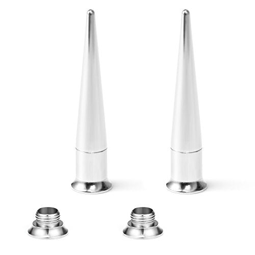 Unisex 2 in 1 Stainless Steel Screw Fit Interchangeable Taper Plug Piercing Ear Tunnel Stretcher Expander 6G 4G 2G 0G 00G Gauge - style: 2G=6mm