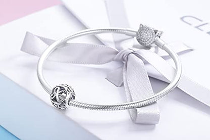Letter Charms 925 Sterling Silver Initial A-Z Bead Charms | For Bracelets Necklaces, Hypoallergenic,Cubic Zirconia Alphabet Beads, Personalized Gifts for Women - color: X