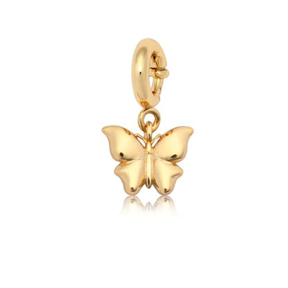 Little Words Project Charm, Customizable Jewelry for Bracelets, Necklaces, Keychains & More - color: Puffy Butterfly Charm