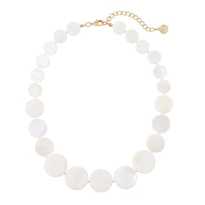 Firstmeet Boho Round Shell Necklace Old Money Style Strand Seed Bead Collar