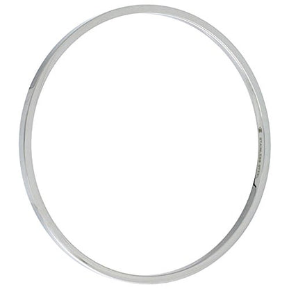 Sabrina Silver Stainless Steel Slip on Bangle Bracelet Stackable Seamless 1/8 inch Wide, Sizes 7-8