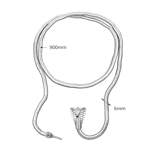 Bendable Snake Chain Necklace for Women Arm Cuff Flexible Twisty Multi-purpose DIY Bracelet and Punk Choker Trendy Medusa Snake Jewelry Gift - style: DIY Snake Silver