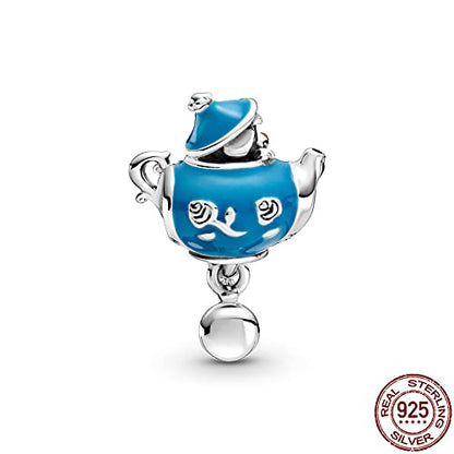 LIGHTDOG 925 Sterling Silver Charms for Bracelets Necklaces Dangle Pendants Beads Charms Fits Pandora Charms Bracelets Jewelry Holidays Gift for Women - style: kettle Charm