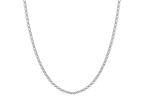 925 Sterling Silver necklace 1.5MM 2MM 2.5MM Circle Rolo Link Chain Necklace- Belcher Chain Rolo Link Necklace For Women, Necklace for Pendant,16,18,20,24,30
