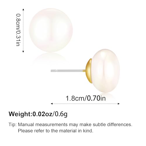 Pearl Earrings for Women Minimalist Pearl Drop Earrings Elegant Leverback Dangle Earrings Wedding jewelry Bridesmaid Gifts - style: stud-8mm(small)