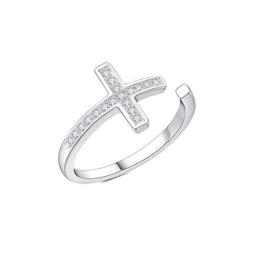 925 Sterling Silver Cross Toe Ring, Adjustable Band, Hypoallergenic Foot Jewelry for Women