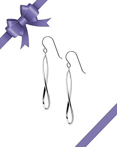 Milla Dainty Silver Drop Earrings for Women and Dangling Gold Earrings | Hypoallergenic, Easy to Wear, Available in 14K Gold, Rose Gold, or Silver Plated Finish, Different Designs - color: Teardrop / Sterling Silver Plated