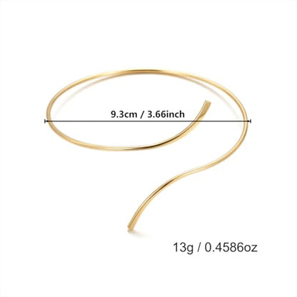 Minimalist Double Layered Open Cuff Anklet for Women 14K Gold Plated Adjustable Ankle Bracelet Chain Dainty Beach Holiday Fashion Jewelry Accessary - color: Gold