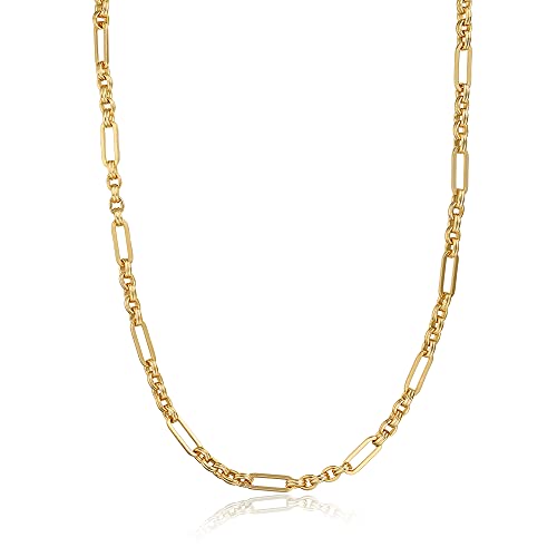 FRUMOS Dainty Layered Choker Necklace 18k gold Plated Y Pendant Commemorative coin Necklace Multilayer Bar Disc Necklace Adjustable Layering Choker Necklaces fashion jewelry for Women Girls - color: Gold axiom chain