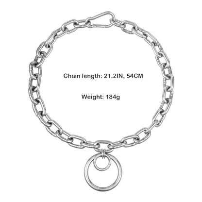 Statement Thick O Ring Chain Choker Stainless Steel Heavy Chunky Chain collar Silver Punk Goth Grunge Alternative Industrial For Women Jewelry - size: 21.2, style: 4MM-1