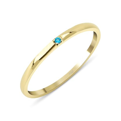 Dainty Multi-Stone Ring, 1-10 selectable Birthstones Ring, Minimalist Ring, Handmade Family Ring, Custom Ring, Personalized Gift, Mothers Day Gift, 14K gold & 925K Silver Ring - style: 1 birthstone