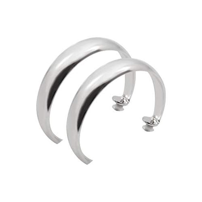 Women's Twisted Invisible Hoop Clip On Earrings Gold Silver Textured Comfortable Non Pierced Earrings - color: Hoop2 Silver