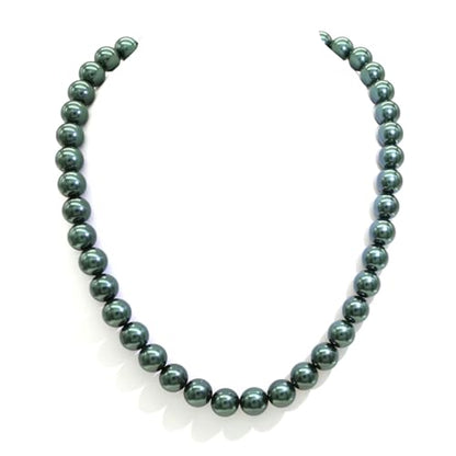 Long Simulated 10mm AAA Pearl Strand Necklace for Women Multicolor Pearl Choker Necklace 1920s Pearl Statement Necklace Costume Jewelry - color: 10mm Emerald