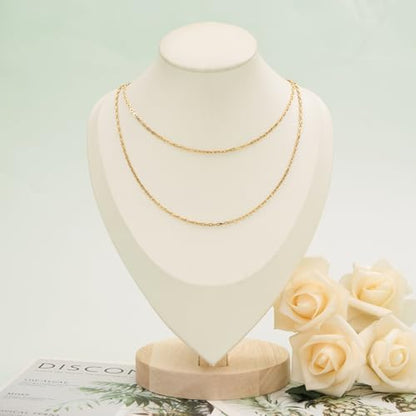 UMAOKANG 16.4 Feet Gold Plated Chain for Jewelry Making Stainless Steel Link Chain Bulk with Jump Rings Lobster Clasps - color: Link Gold