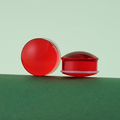 Precise Dimensions Set Color Acrylic O-Ring Ear Plugs Tunnels Gauges Stretcher Piercings Kit - color: Red, size: 23-25mm