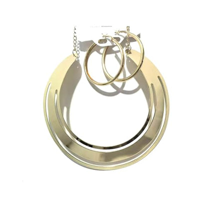 Chunky Gold Necklace Big Statement Chunky Necklace for Women African Tribe Wide Metal Choker Necklaces Jewelry - color: 06 Jewelry Set Gold